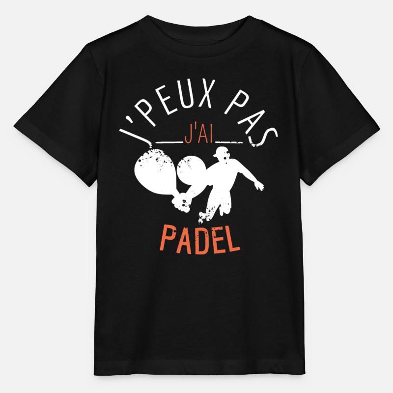 J'PEUX Pas J'ai PADEL - T-shirt bio MINI CREATOR Stanley/Stella Enfant - noir