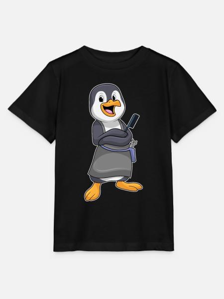 Pinguin Friseur Kamm - Stanley/Stella Kinder T-Shirt MINI CREATOR - Schwarz