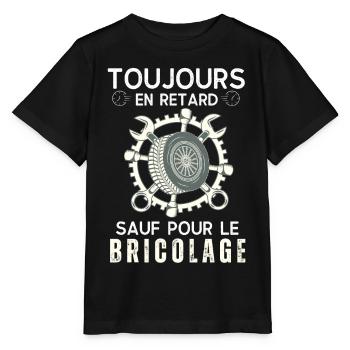 Toujours en re sauf pour le bricolage 1 - T-shirt bio MINI CREATOR Stanley/Stella Enfant - noir - Devant - Mikhail (115cm)