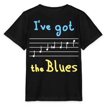 Échelle de blues en mi - lumineux - T-shirt bio MINI CREATOR Stanley/Stella Enfant - noir - Devant - Mikhail (115cm)