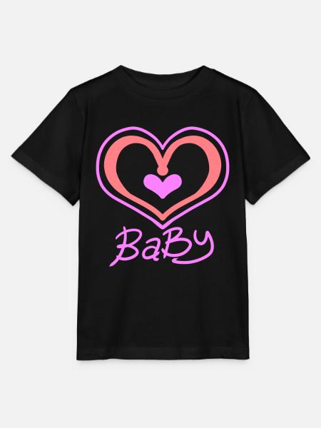 Baby Herz - Stanley/Stella Kinder T-Shirt MINI CREATOR - Schwarz