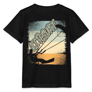 Kitesurfen Kitesurf Kitesurfer Kiteboard - Stanley/Stella Kinder T-Shirt MINI CREATOR  - Schwarz - Vorne - Mikhail (115cm)