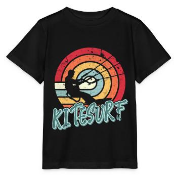 Kitesurfen Kitesurf Kitesurfer Kiteboard - Stanley/Stella Kinder T-Shirt MINI CREATOR  - Schwarz - Vorne - Mikhail (115cm)