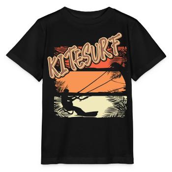 Kitesurfen Kitesurf Kitesurfer Kiteboard - Stanley/Stella Kinder T-Shirt MINI CREATOR  - Schwarz - Vorne - Mikhail (115cm)