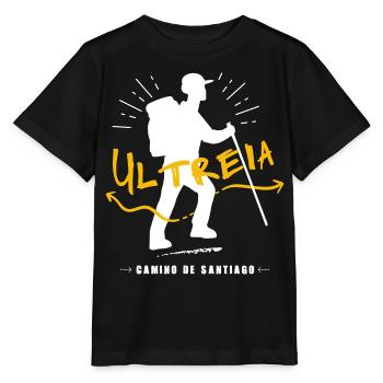 Ultreïa, camino de Santiago ! - T-shirt bio MINI CREATOR Stanley/Stella Enfant - noir - Devant - Mikhail (115cm)