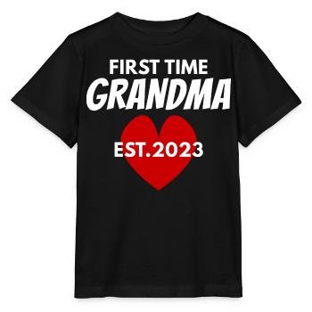 Oma zum ersten Mal - Oma 2023 - Stanley/Stella Kinder T-Shirt MINI CREATOR  - Schwarz - Vorne - Mikhail (115cm)