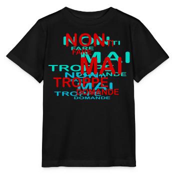 trop de questions - T-shirt bio MINI CREATOR Stanley/Stella Enfant - noir - Devant - Mikhail (115cm)