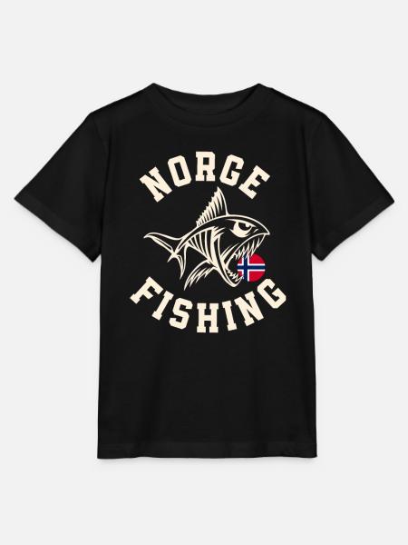 Norwegen Angeltour Angeln Angler Fischen - Stanley/Stella Kinder T-Shirt MINI CREATOR  - Schwarz