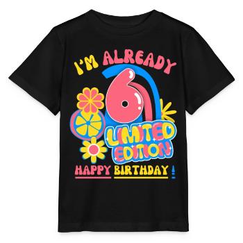 Birthday child-children 6 years, children's birthday party - Stanley/Stella MINI CREATOR Kids’ T-Shirt - black - Front - Mikhail (115cm)