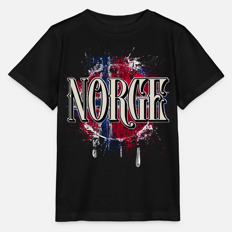 Norwegen - Stanley/Stella Kinder T-Shirt MINI CREATOR  - Schwarz