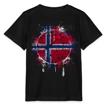 Norwegen - Stanley/Stella Kinder T-Shirt MINI CREATOR  - Schwarz - Vorne - Mikhail (115cm)