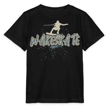 Wakeskate Wakeskating Wakeskater Wakeboard - T-shirt bio MINI CREATOR Stanley/Stella Enfant - noir - Devant - Mikhail (115cm)