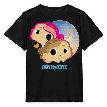 Sternzeichen Zwillinge - Stanley/Stella Kinder T-Shirt MINI CREATOR  - Schwarz - Vorne - Mikhail (115cm)