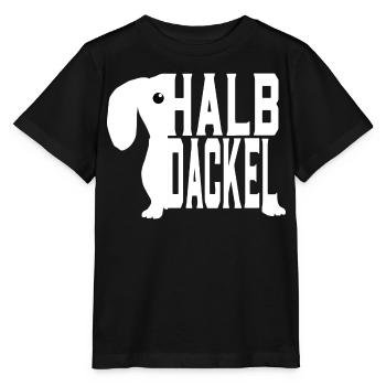 Halbdackel Schwäbisch Schwaben - Stanley/Stella Kinder T-Shirt MINI CREATOR  - Schwarz - Vorne - Mikhail (115cm)