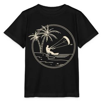 Kitesurfen Kitesurf Kitesurfer Kiteboard - Stanley/Stella Kinder T-Shirt MINI CREATOR  - Schwarz - Vorne - Mikhail (115cm)