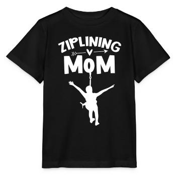Ziplining Mama Sport Zipline Sprüche Seilrutsche - Stanley/Stella Kinder T-Shirt MINI CREATOR  - Schwarz - Vorne - Mikhail (115cm)