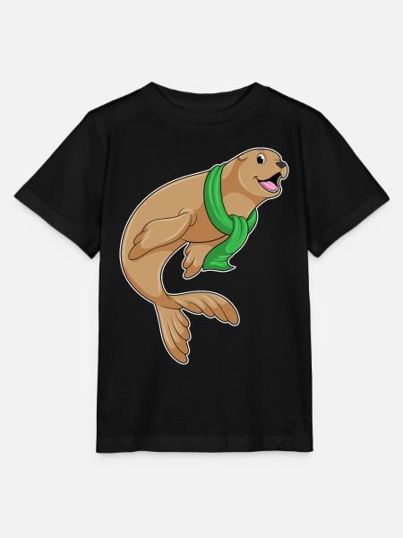 Seehund Schal - Stanley/Stella Kinder T-Shirt MINI CREATOR  - Schwarz