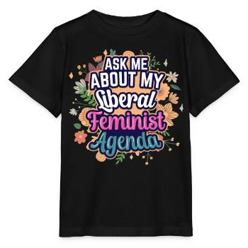 Agenda féministe libéral Féminisme Féministe - T-shirt bio MINI CREATOR Stanley/Stella Enfant - noir - Devant - Mikhail (115cm)