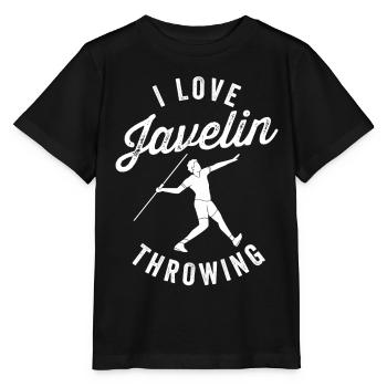 J’adore lancer de javelot lancer de javelot lancer de javelot lancer de javelot - T-shirt bio MINI CREATOR Stanley/Stella Enfant - noir - Devant - Mikhail (115cm)