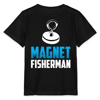 Magnetic Fisherman Magnetic Fishing Magnet - Stanley/Stella MINI CREATOR Kids’ T-Shirt - black - Front - Mikhail (115cm)