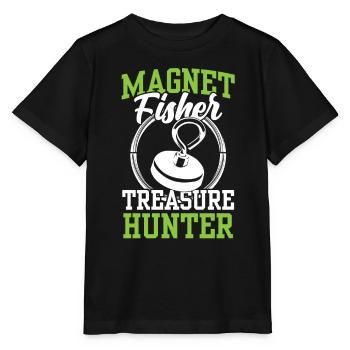 Magnetic Fisherman Treasure Hunter Magnet Magnetic Fishing - Stanley/Stella MINI CREATOR Kids’ T-Shirt - black - Front - Mikhail (115cm)