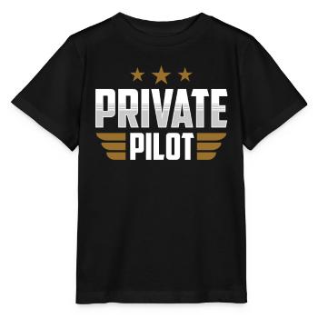 Jet de pilote privé Avion léger Petit avion - T-shirt bio MINI CREATOR Stanley/Stella Enfant - noir - Devant - Mikhail (115cm)