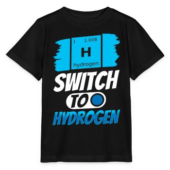 Passage à l’hydrogène, élément énergétique hydrogène - T-shirt bio MINI CREATOR Stanley/Stella Enfant - noir - Devant - Mikhail (115cm)