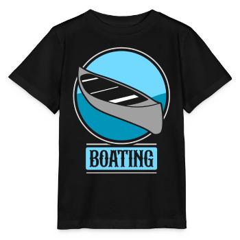 Boating Yacht Sailboat Boat Boat - Stanley/Stella MINI CREATOR Kids’ T-Shirt - black - Front - Mikhail (115cm)