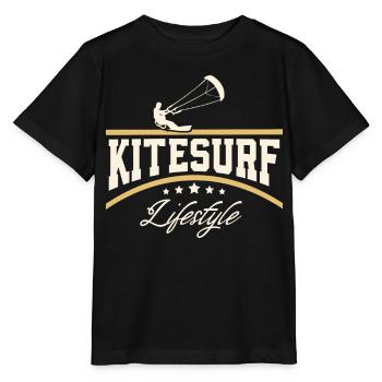 Kitesurfen Kitesurf Kitesurfer Kiteboard - Stanley/Stella Kinder T-Shirt MINI CREATOR  - Schwarz - Vorne - Mikhail (115cm)