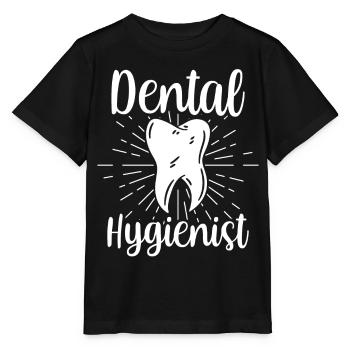 Hygiénistes dentaires Dentiste Équipe d’hygiène dentaire - T-shirt bio MINI CREATOR Stanley/Stella Enfant - noir - Devant - Mikhail (115cm)