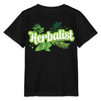 Herboriste Herb Herb Herb Herb Garden - T-shirt bio MINI CREATOR Stanley/Stella Enfant - noir - Devant - Mikhail (115cm)