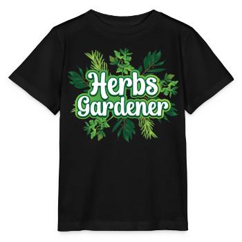 Herb Gardener Herbalisme Herb Garden Herb Herb - T-shirt bio MINI CREATOR Stanley/Stella Enfant - noir - Devant - Mikhail (115cm)