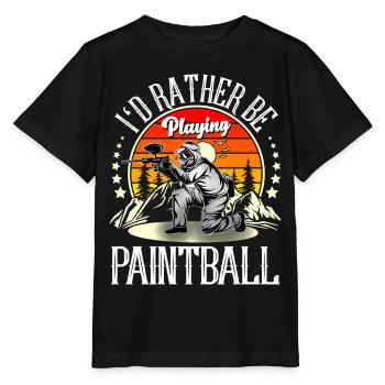 Paintball - T-shirt bio MINI CREATOR Stanley/Stella Enfant - noir - Devant - Mikhail (115cm)