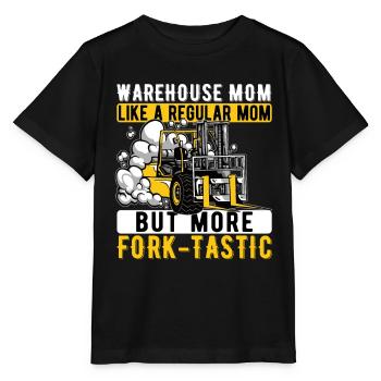 Conducteur de chariot élévateur Mother Forklift Fork-Tastic - T-shirt bio MINI CREATOR Stanley/Stella Enfant - noir - Devant - Mikhail (115cm)