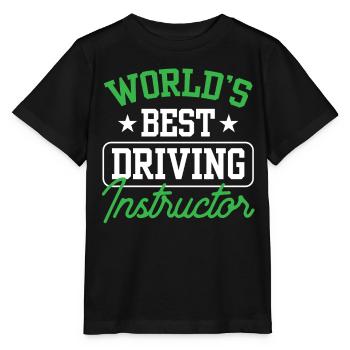 Le meilleur moniteur de conduite au monde Profession auto-école - T-shirt bio MINI CREATOR Stanley/Stella Enfant - noir - Devant - Mikhail (115cm)
