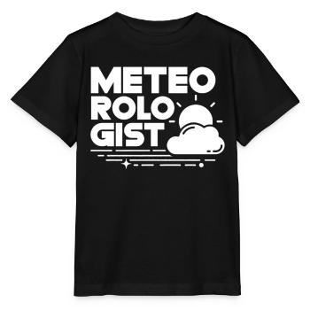 Météorologue Météorologie Profession de météorologue - T-shirt bio MINI CREATOR Stanley/Stella Enfant - noir - Devant - Mikhail (115cm)