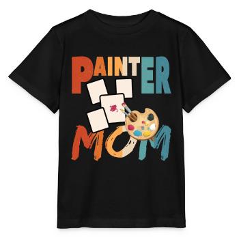 Painter Mom Artist Design for Mother's Day - Stanley/Stella MINI CREATOR Kids’ T-Shirt - black - Front - Mikhail (115cm)