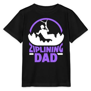 Ziplining Papa Zipline Sport Seilrutsche Sprüche - Stanley/Stella Kinder T-Shirt MINI CREATOR  - Schwarz - Vorne - Mikhail (115cm)