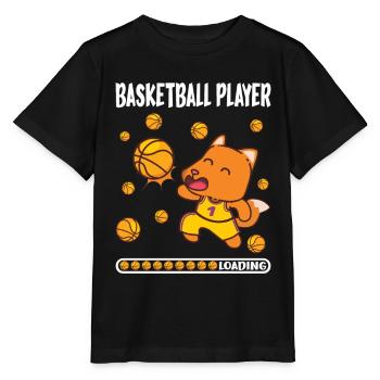 Basketball Player Loading Basketballer Fox Design - Stanley/Stella MINI CREATOR Kids’ T-Shirt - black - Front - Mikhail (115cm)