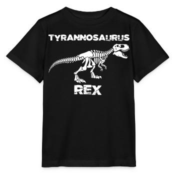 Squelette de tyrannosaure blanc - T-shirt bio MINI CREATOR Stanley/Stella Enfant - noir - Devant - Mikhail (115cm)