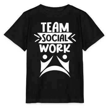 Équipe Travail social Travailleurs sociaux Travail social - T-shirt bio MINI CREATOR Stanley/Stella Enfant - noir - Devant - Mikhail (115cm)