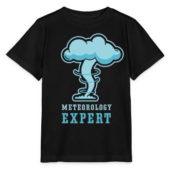 Meteorologie Experte Wettervorhersage Meteorologe - Stanley/Stella Kinder T-Shirt MINI CREATOR  - Schwarz - Vorne - Mikhail (115cm)
