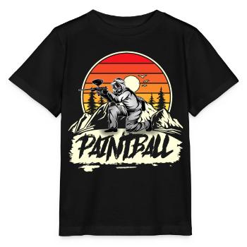 Paintball - Stanley/Stella Kinder T-Shirt MINI CREATOR  - Schwarz - Vorne - Mikhail (115cm)