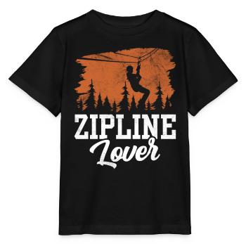 Zipline-Liebhaber Zipline Seilrutsche Ziplining - Stanley/Stella Kinder T-Shirt MINI CREATOR  - Schwarz - Vorne - Mikhail (115cm)