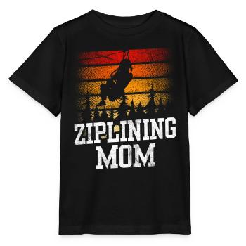 Ziplining Mama Sport Sayings Zipline Zipline Zip Line - Stanley/Stella MINI CREATOR Kids’ T-Shirt - black - Front - Mikhail (115cm)