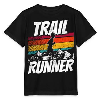 Trail Runner Trail Run Running Race - Stanley/Stella MINI CREATOR Kids’ T-Shirt - black - Front - Mikhail (115cm)