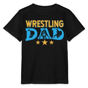 Wrestling Dad Ringkampf Ringer Ringen Wrestler - Stanley/Stella MINI CREATOR Kids’ T-Shirt - black - Front - Mikhail (115cm)