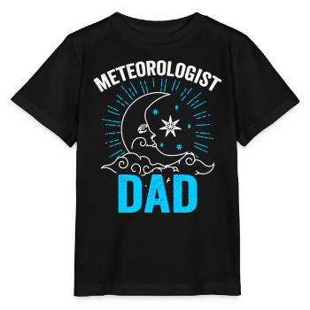 Meteorologe Papa Wettervorhersage Meteorologie - Stanley/Stella Kinder T-Shirt MINI CREATOR  - Schwarz - Vorne - Mikhail (115cm)