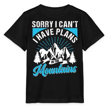 Je ne peux malheureusement pas avoir de projets en montagne - T-shirt bio MINI CREATOR Stanley/Stella Enfant - noir - Devant - Mikhail (115cm)