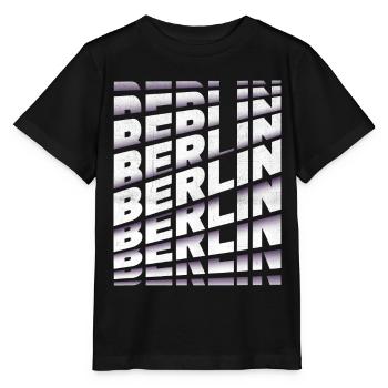 Berlin Allemagne City Font Skyline Accueil - T-shirt bio MINI CREATOR Stanley/Stella Enfant - noir - Devant - Mikhail (115cm)